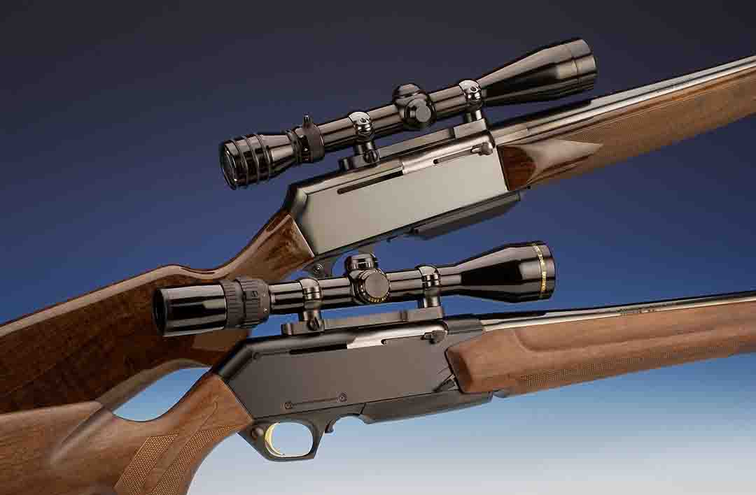 For the modern shooter, and in addition to the more traditional BAR shown at the top, the more modern MK 3 is shown at the bottom. Both are available from Browning.